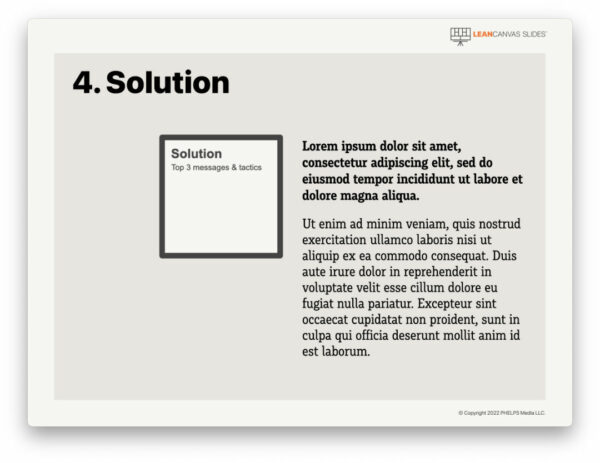 4. Solution - LeanCanvas Slides